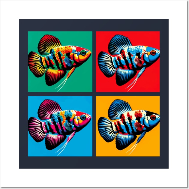 Pop Killifish - Cool Aquarium Fish Wall Art by PawPopArt
